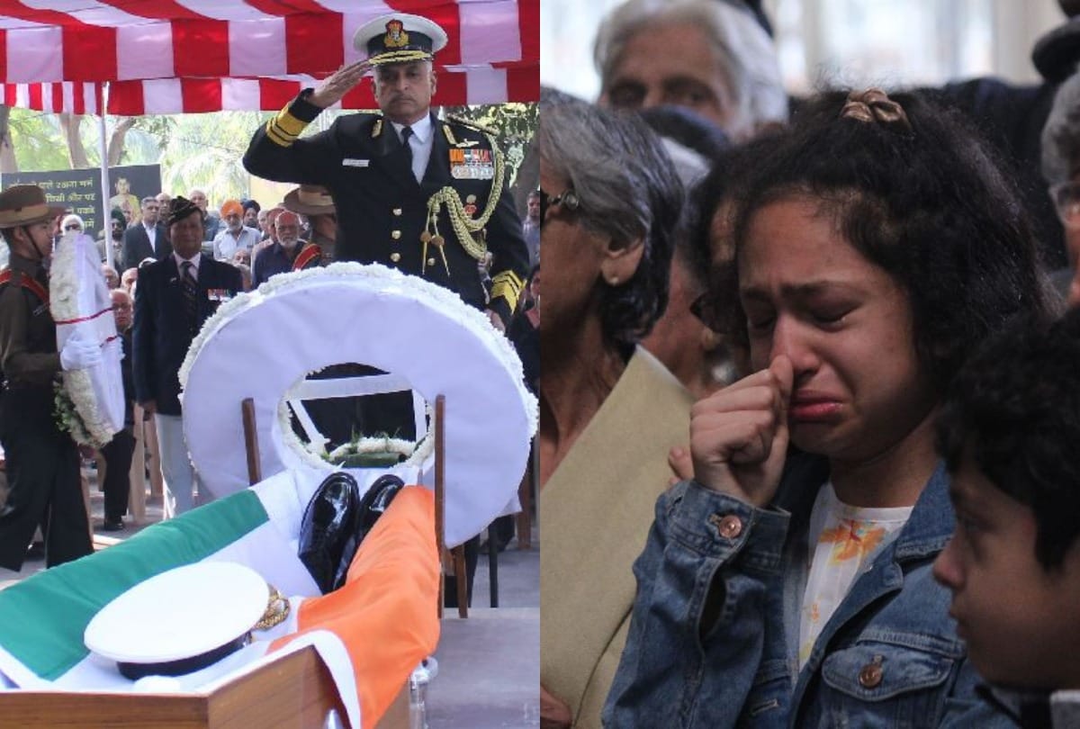 Former Naval chief Admiral Sushil Kumar last rites at Noida with family and army officials