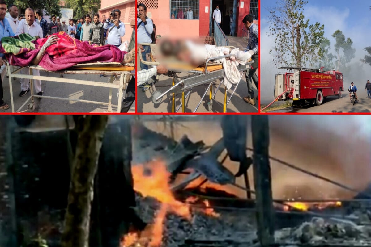 several workers Scorched in fire in a firecracker factory in saharanpur