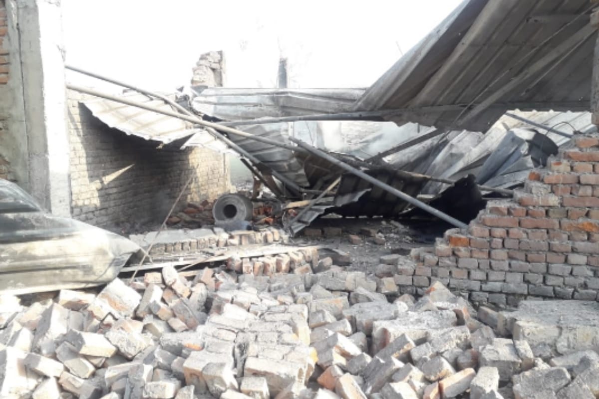 several workers Scorched in fire in a firecracker factory in saharanpur