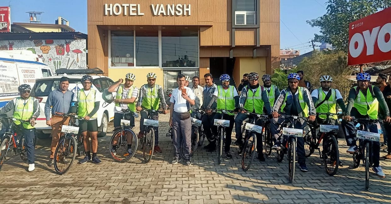 Cycle rally reached Pantnagar carrying the message of clean India