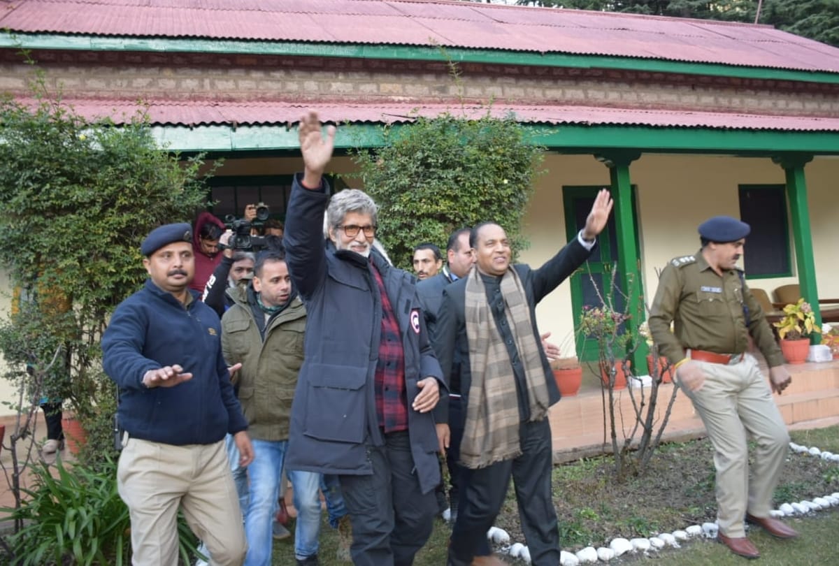 CM Jairam Thakur Speech meets Amitabh Bachchan in Manali in Himachal Pradesh