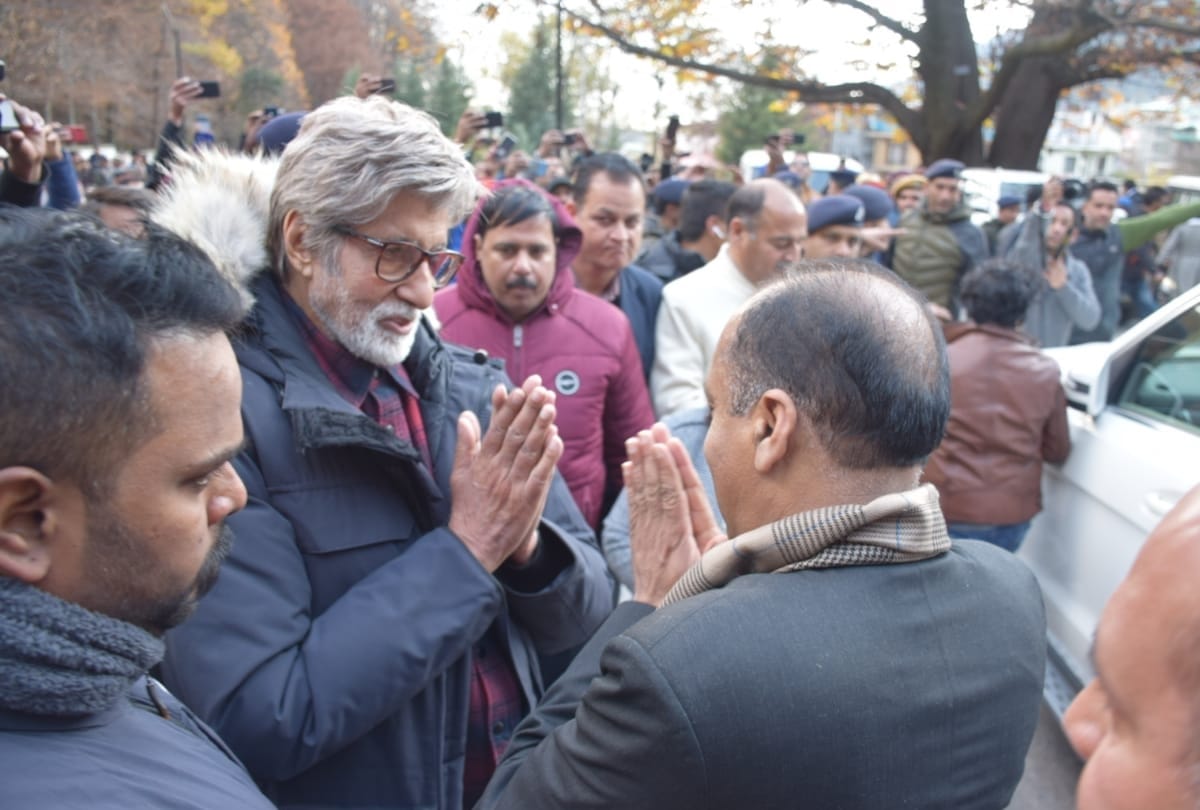 bollywood actor amitabh bachchan and CM Jairam Thakur discussion on Film City in Manali in Himachal