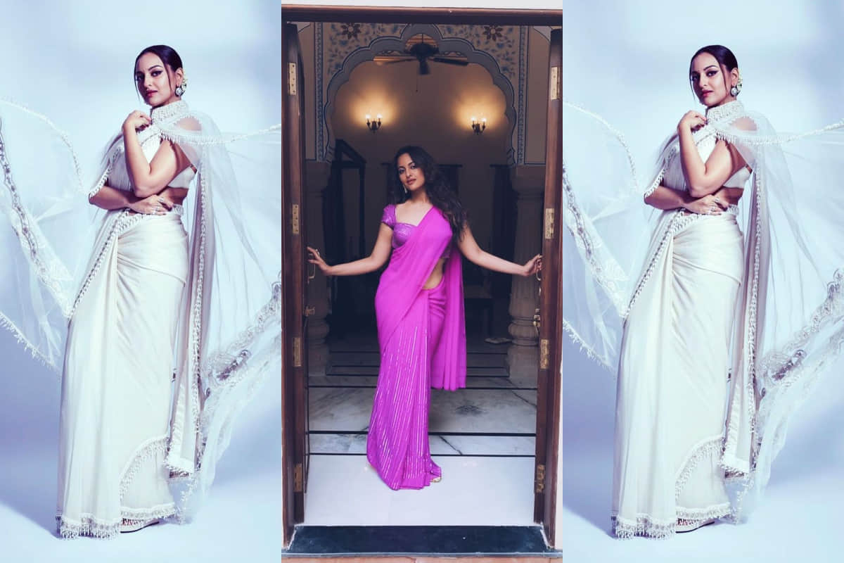 sonakshi rocks traditional look beautifully in saree during dabangg 3 promotion