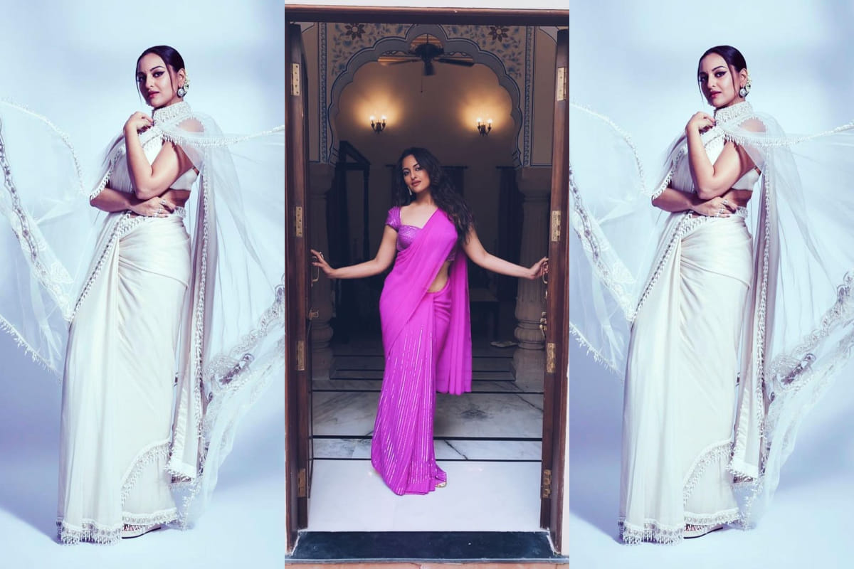 sonakshi rocks traditional look beautifully in saree during dabangg 3 promotion