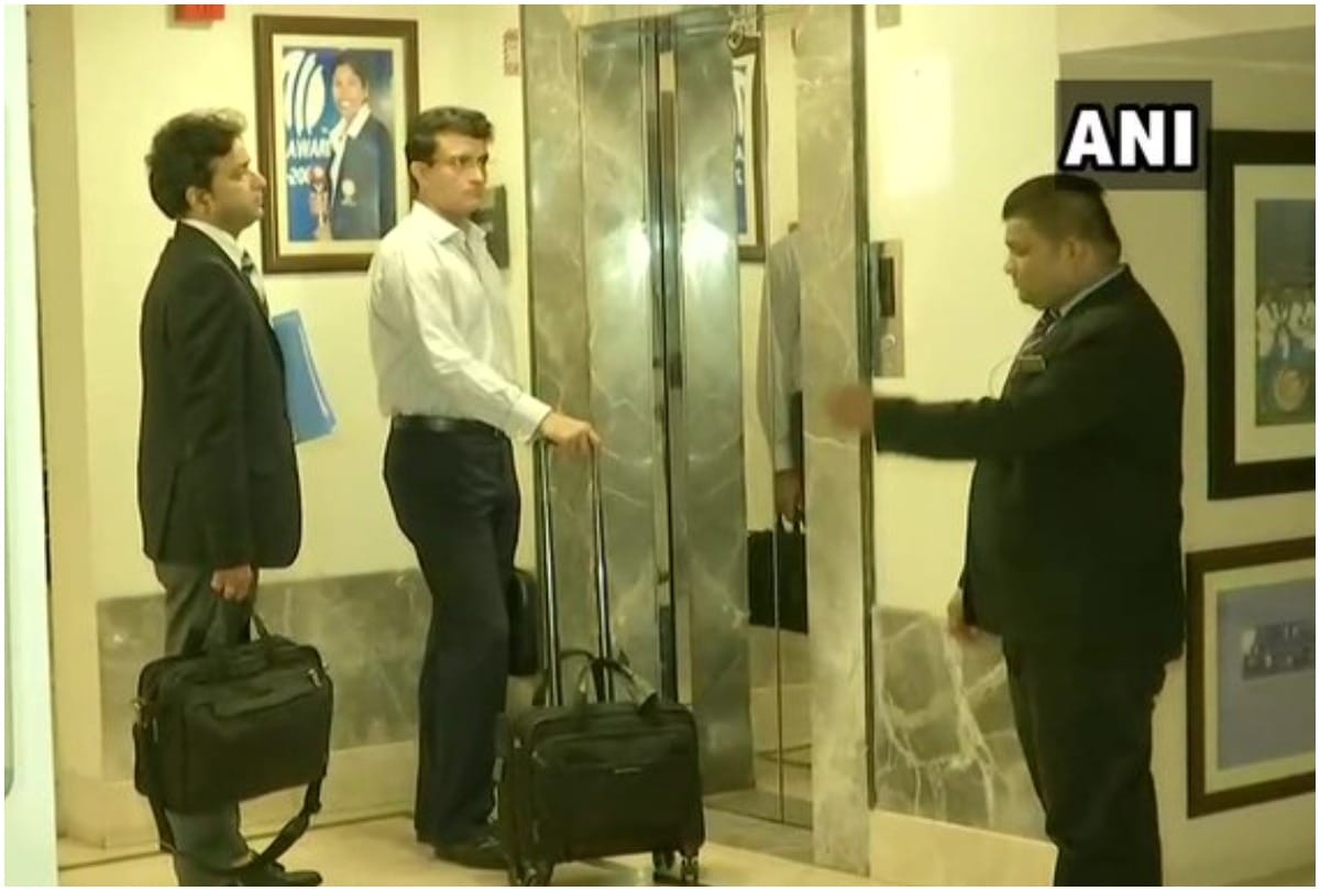 BCCI President Sourav Ganguly arrives at BCCI office for the Board Annual General Meeting