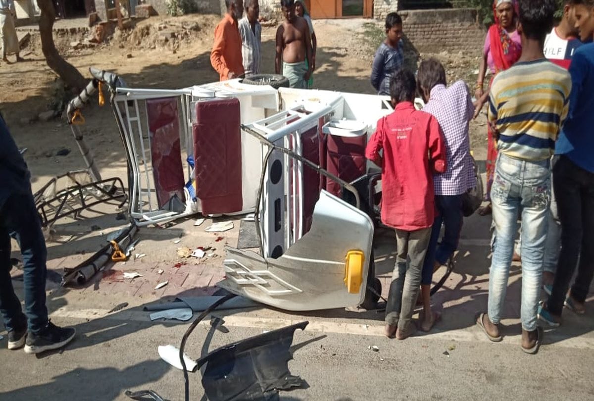 Scorpio e-rickshaw Accident Devotees Injured at Parikrma Marg Mathura
