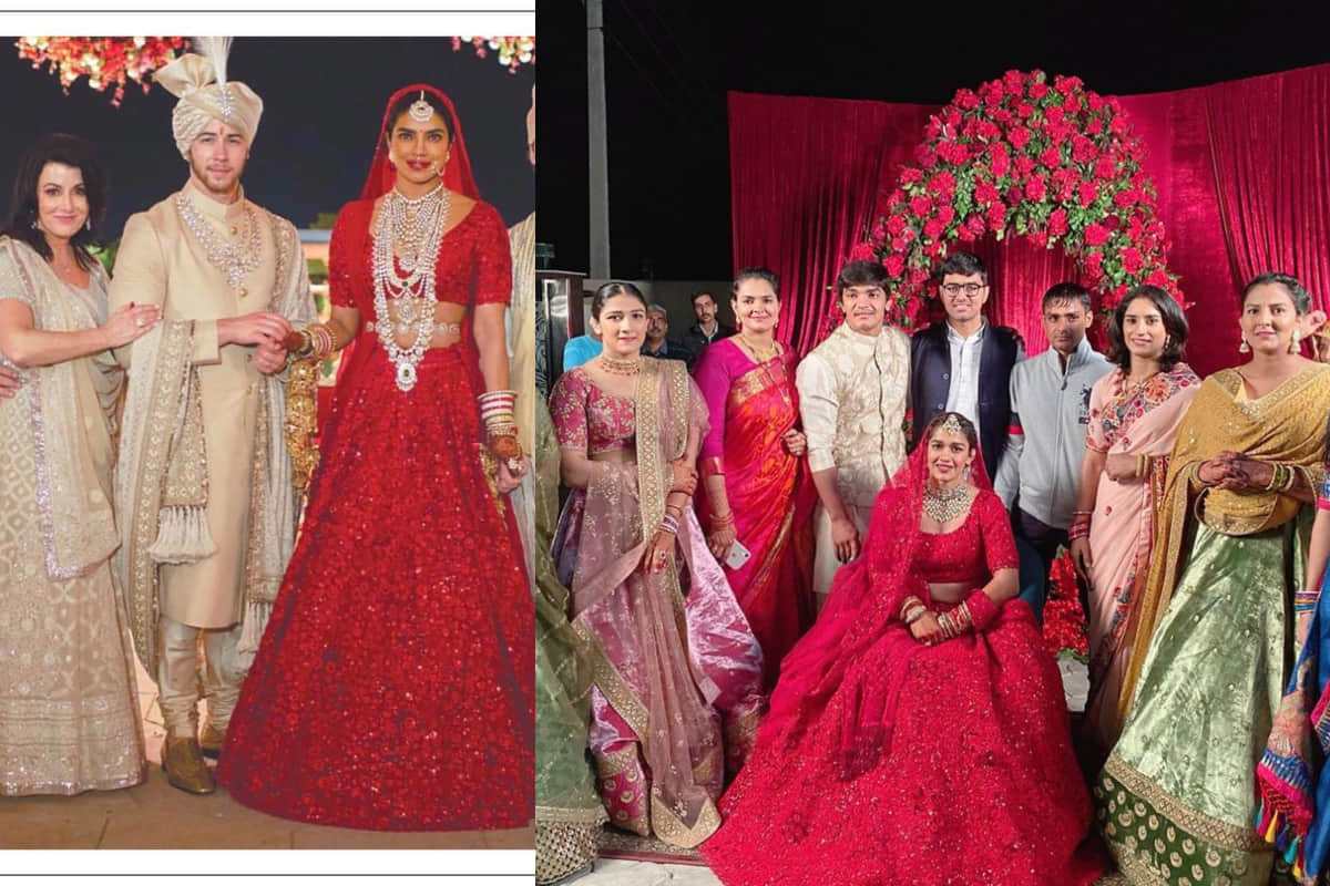 wrestler babita phogat married to vivek suhag wedding looks