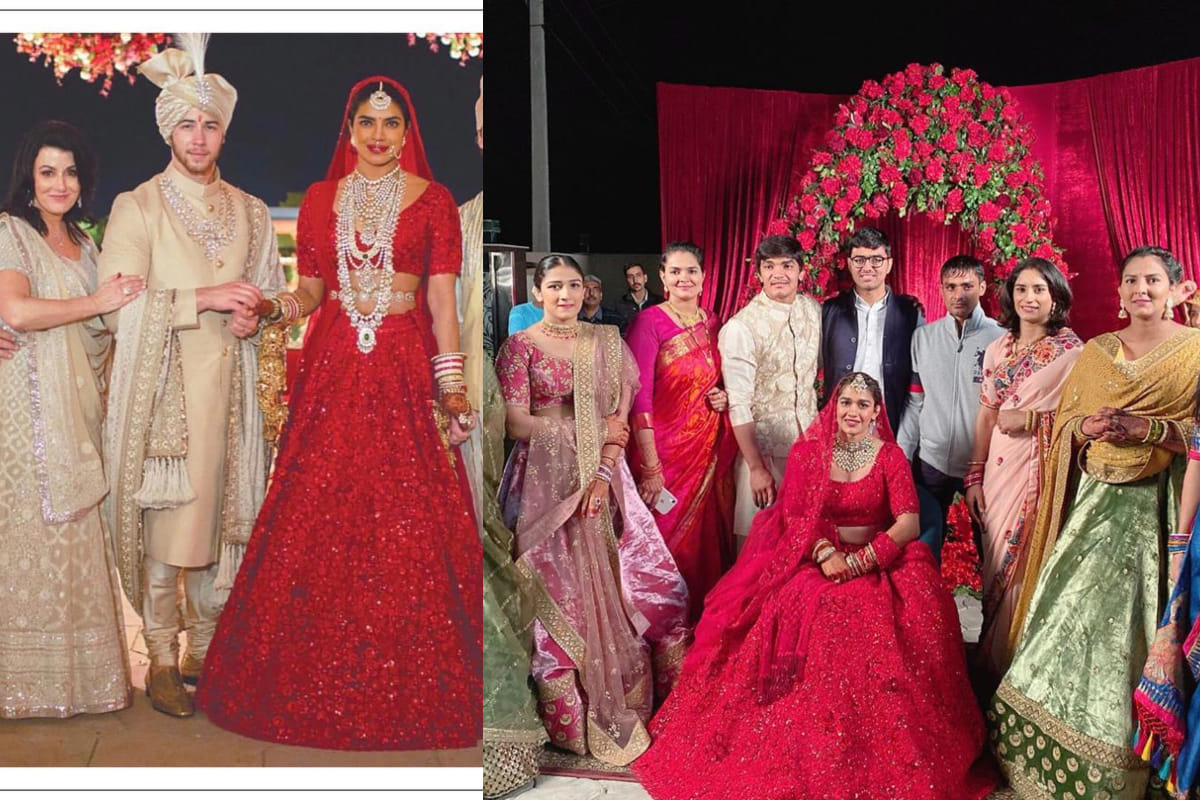 wrestler babita phogat married to vivek suhag wedding looks