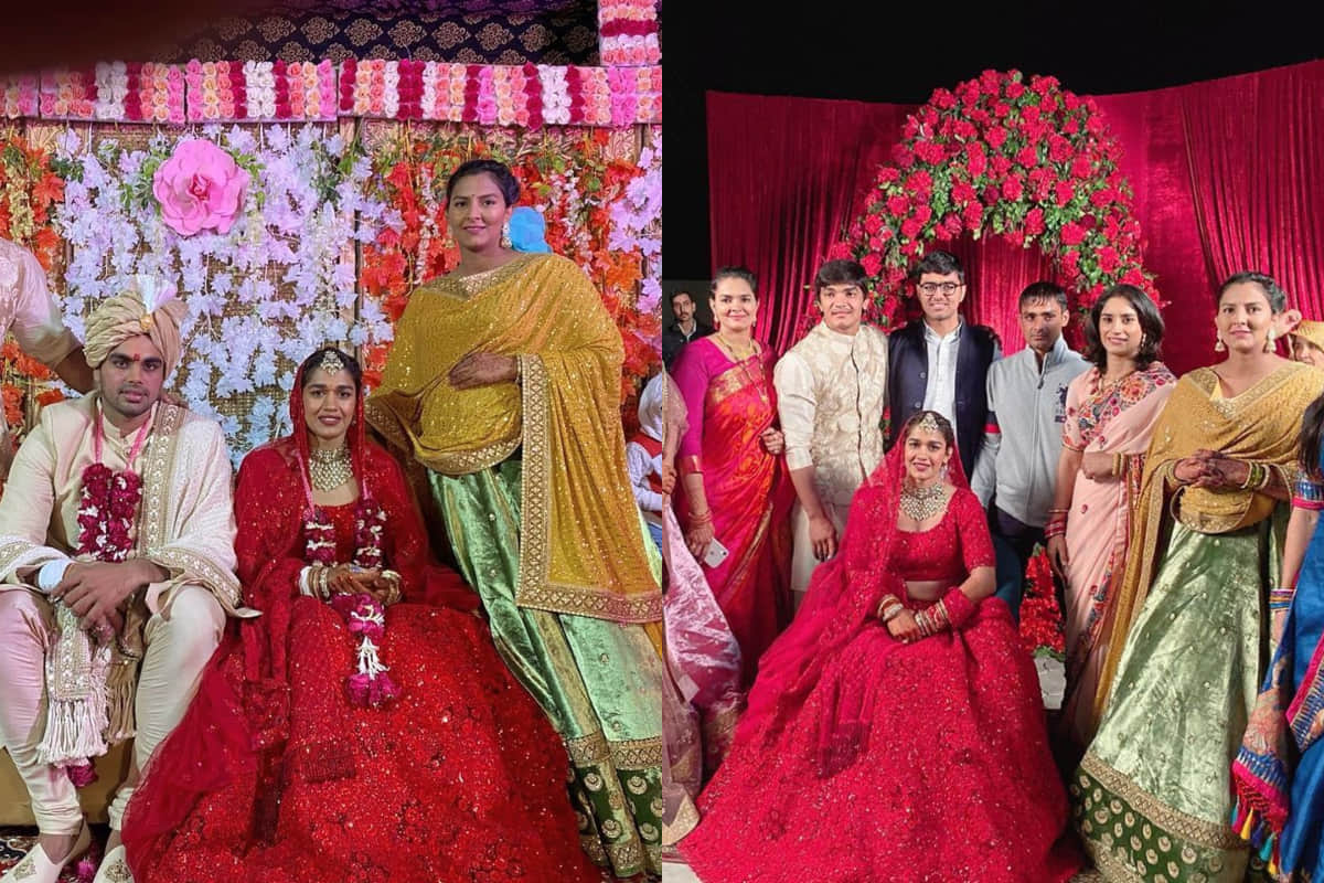 wrestler babita phogat married to vivek suhag wedding looks