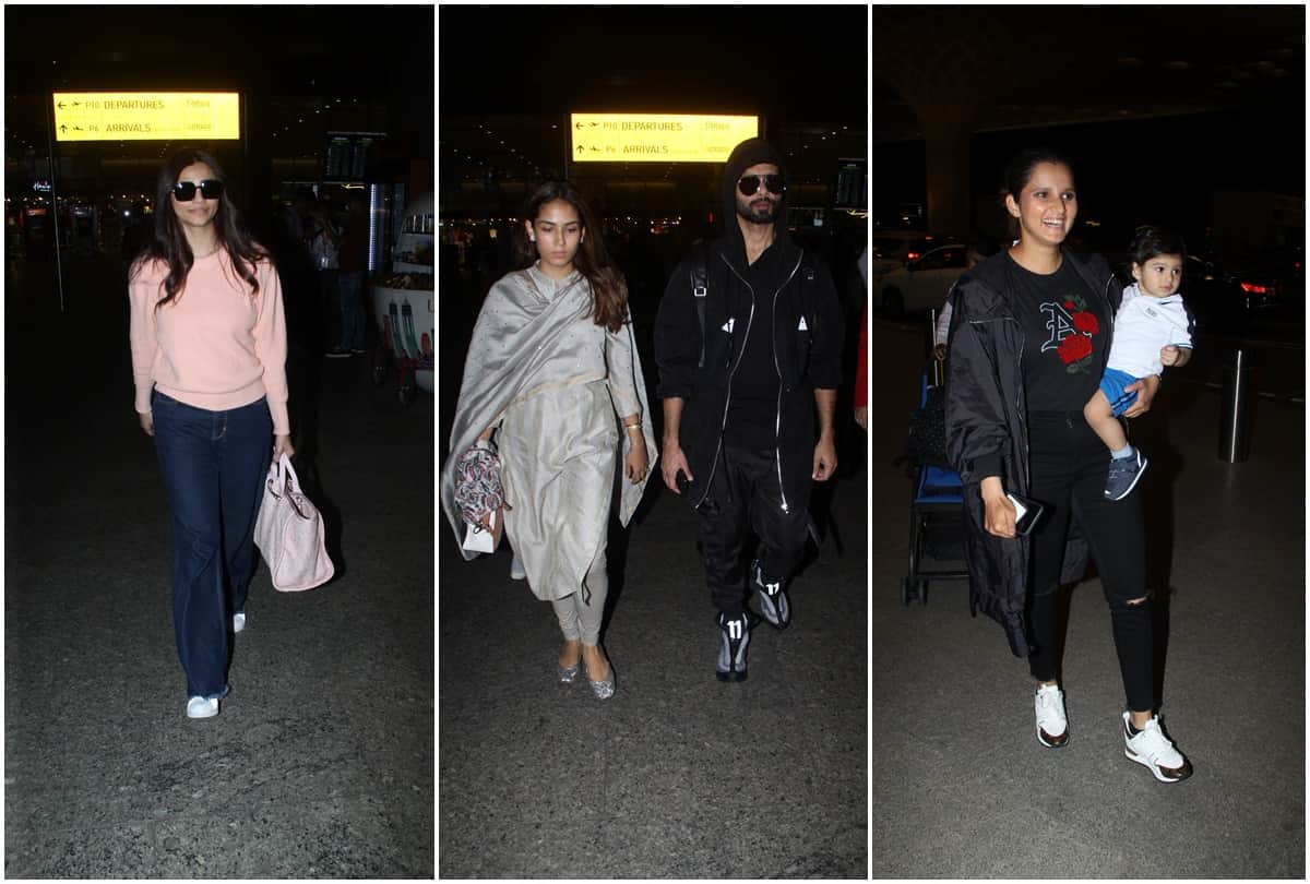Deepika Alia Bhatt Karan Johar Kartik Aryan Arjun Kapoor Sanjay Dutt Shahid Mira Celebs Spotted