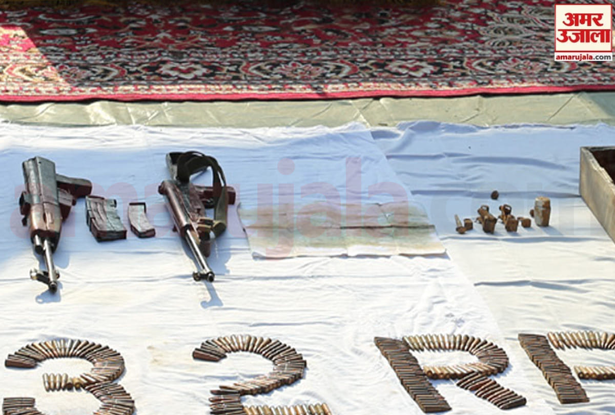 Huge cache of arms ammunition and Infiltration route map recovered from Sopore Jammu Kashmir