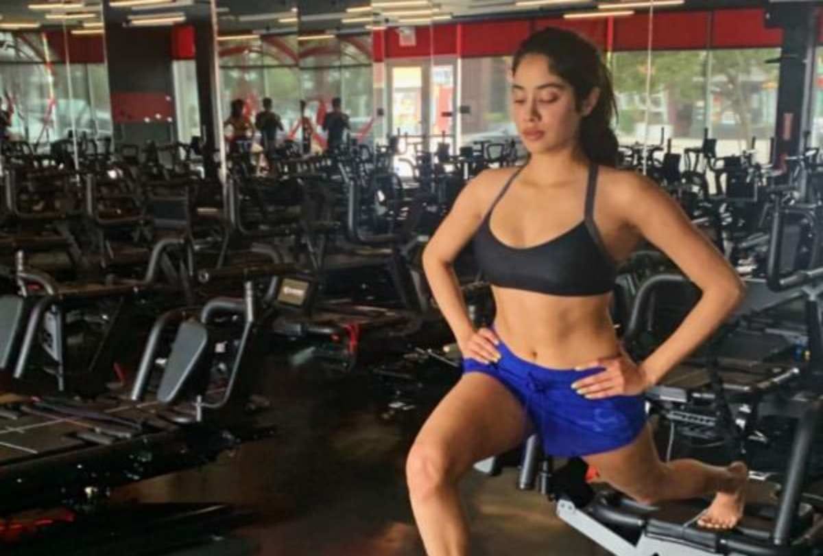 jhanvi kapoor flaunt toned body in gym photo