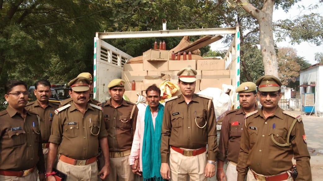 One arrested with two hundred seventeen cases of liquor
