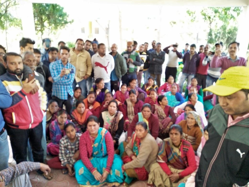 People of Bhikiyasain furious at the slow pace of development work