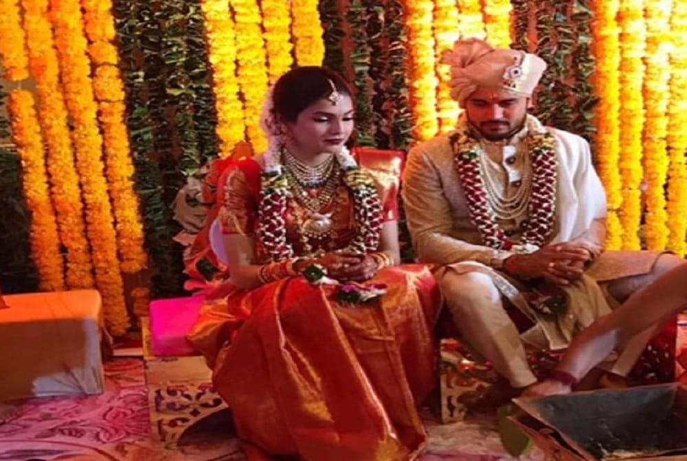 team indias cricketer manish pandey and actress ashrita shetty get marriage pics out