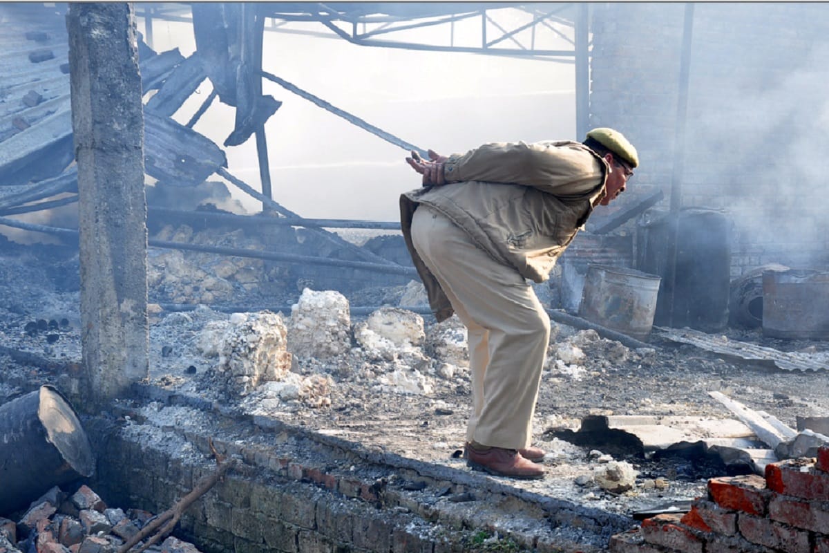 Fierce fire in a factory at Saharanpur district after Meerut city