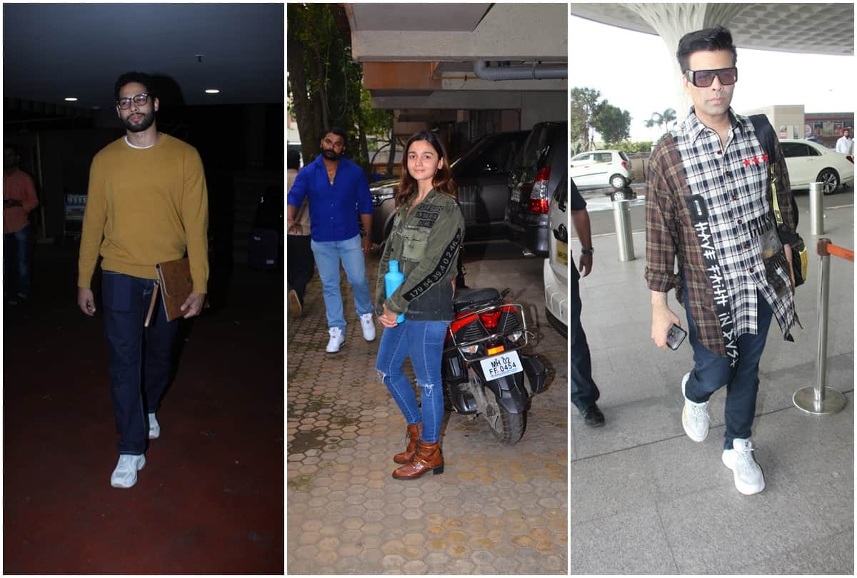 Deepika Alia Bhatt Karan Johar Kartik Aryan Arjun Kapoor Sanjay Dutt Shahid Mira Celebs Spotted