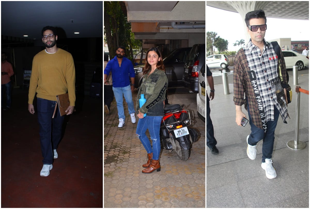 Deepika Alia Bhatt Karan Johar Kartik Aryan Arjun Kapoor Sanjay Dutt Shahid Mira Celebs Spotted
