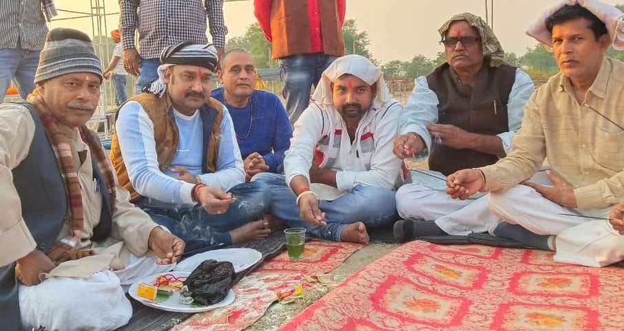 Bhoomi Poojan for construction of marriage pavilion