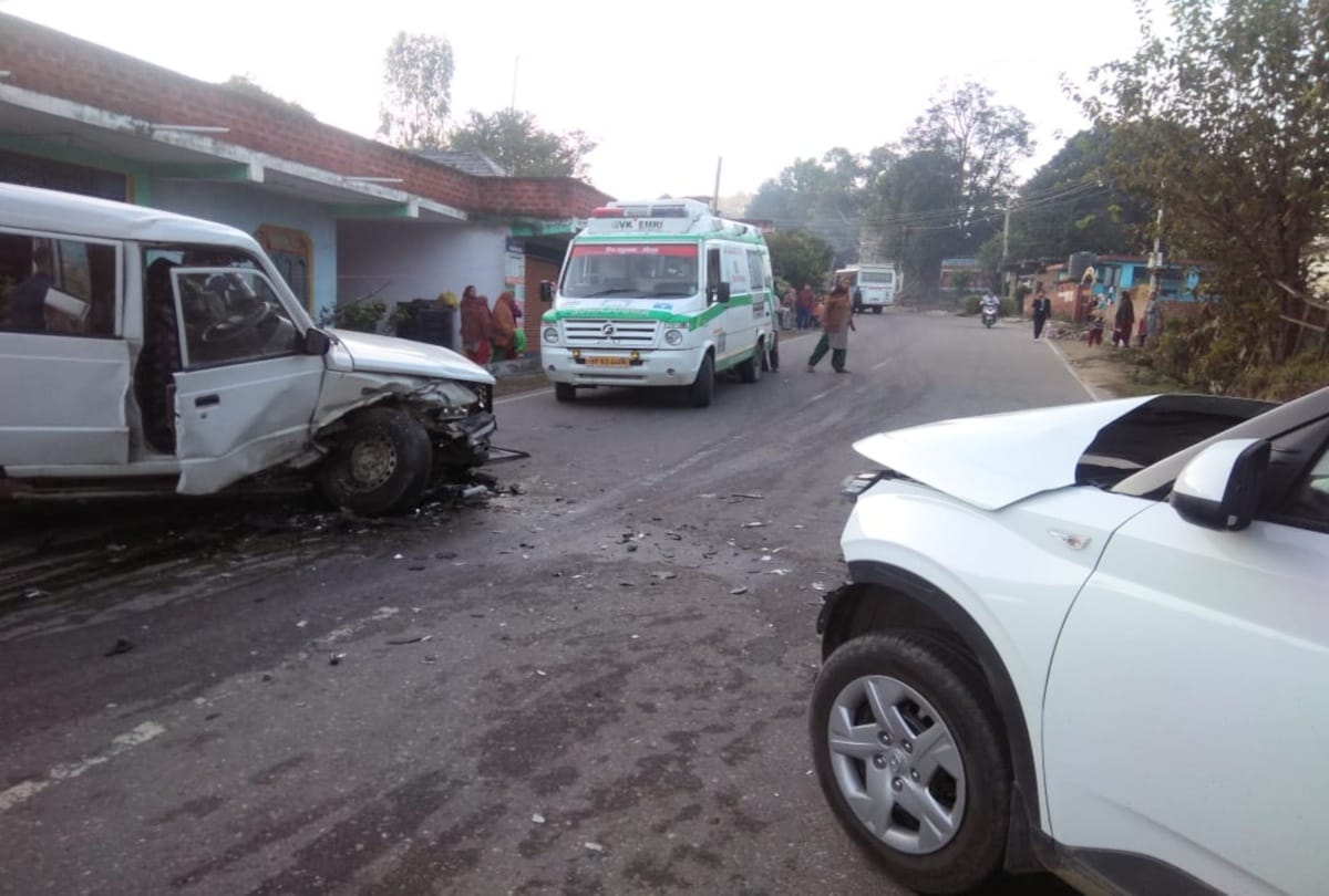 six people injured in two vehical collision in hamirpur himachal