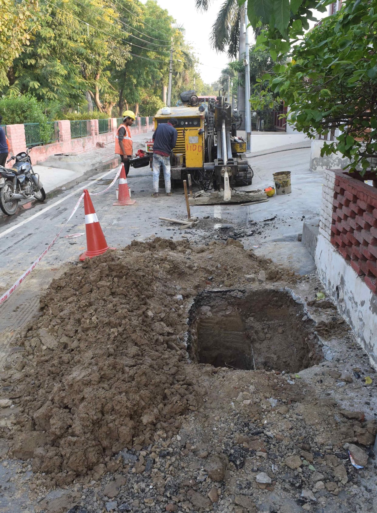 underground gas send into kitchan through pipe line