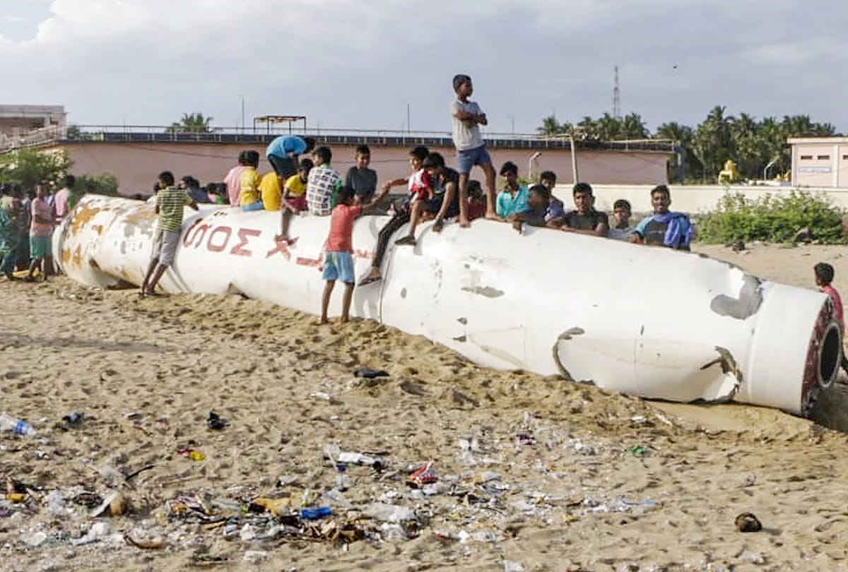 Used fuel tank of PSLV rocket launcher sent to ISR0