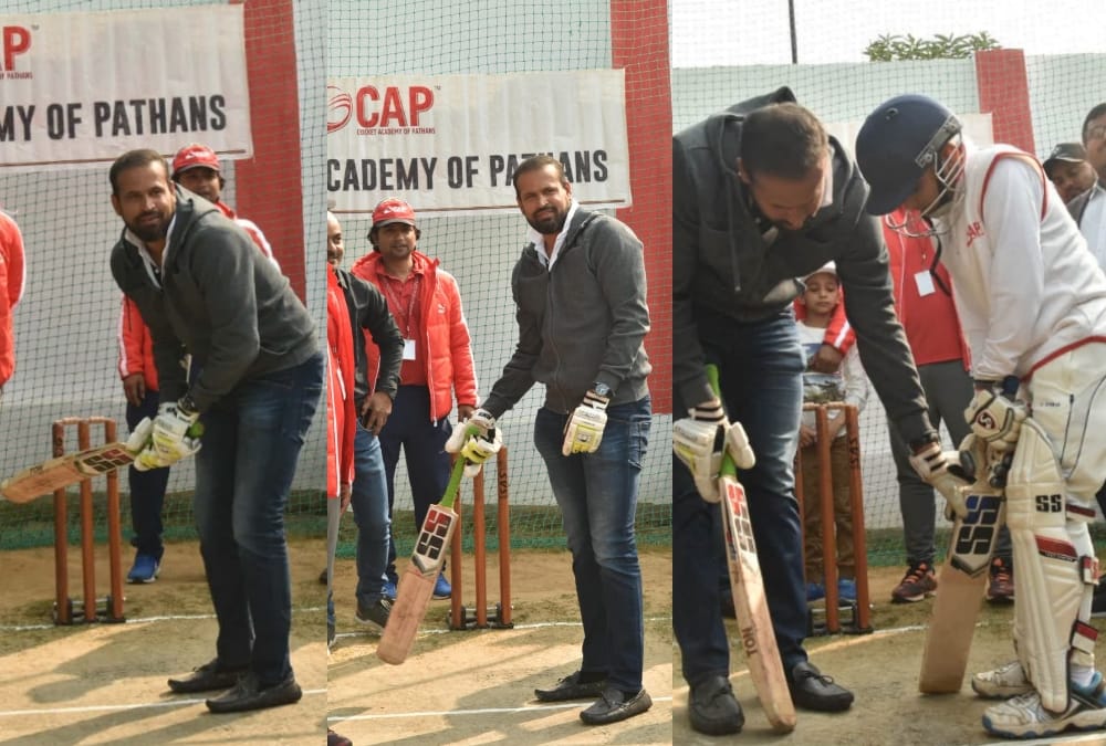 Cricketer Yusuf Pathan reached lucknow, played cricket with youth.