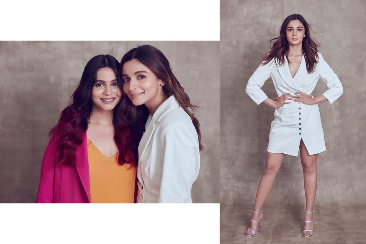 alia bhatt wear lamb leather white mini blazer dress worth 80 thousand
