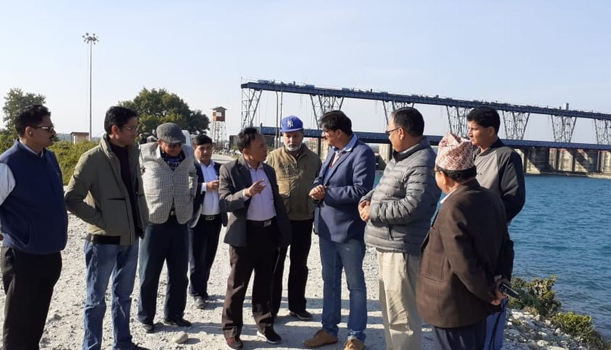 Nepali secretary reached to Tanakpur barrage to see canal construction site