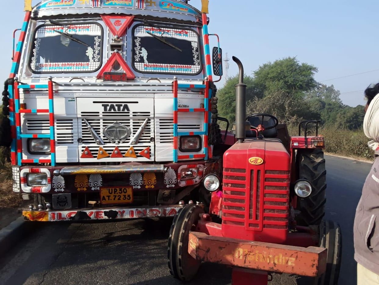 Truck collided with tractor killed driver, two injured