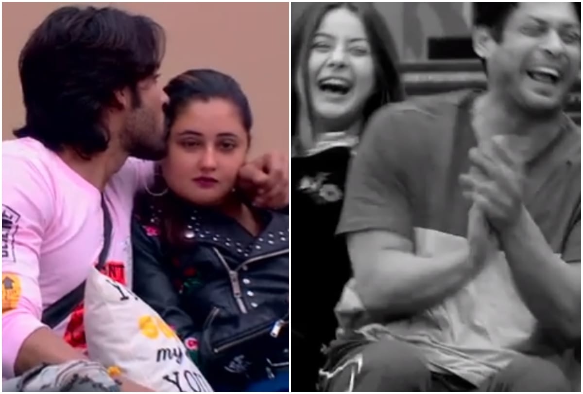 Bigg Boss 13 Arhaan Khan kiss Rashami Desai in front of Siddharth Shukla
