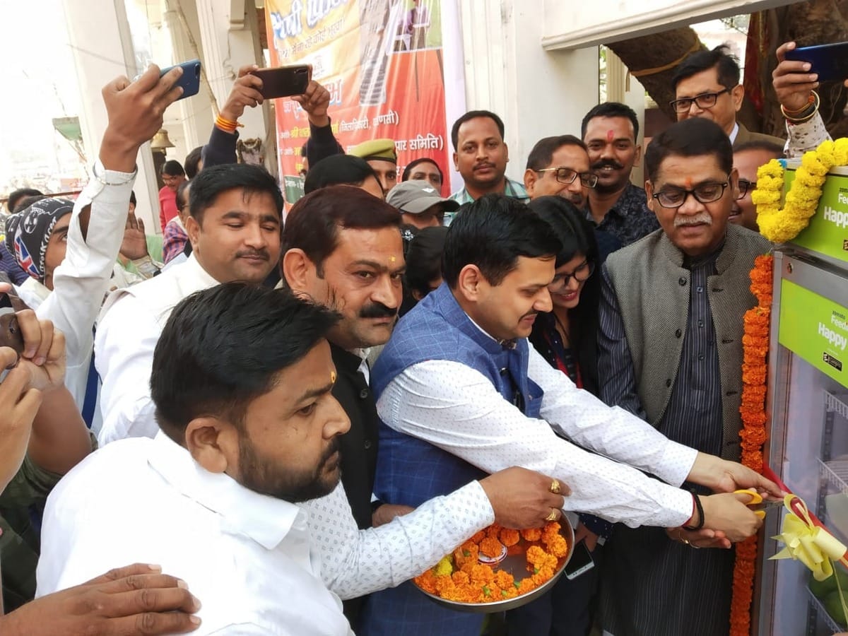 Happy fridge service launched for distributed food to among in poor people in varanasi