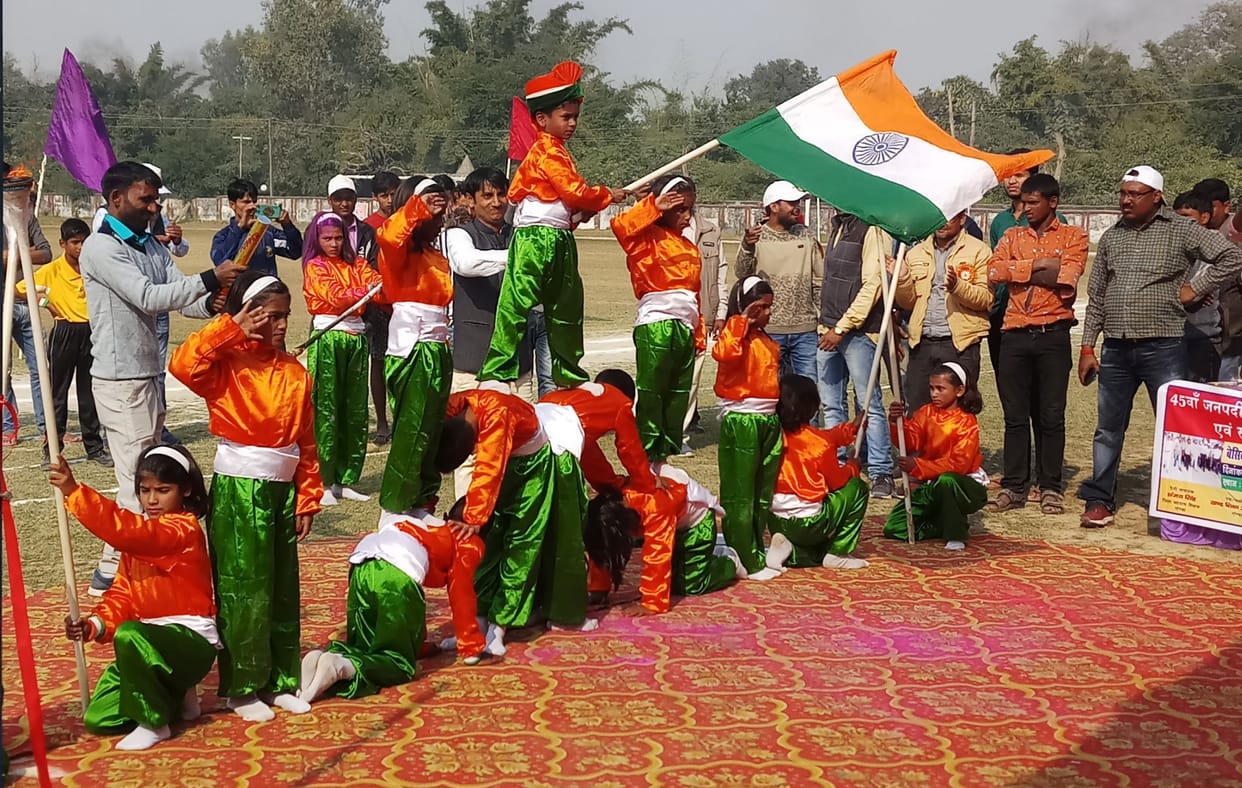 Colorful start of district level sports competition