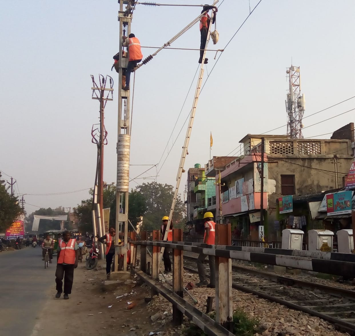 Speed in electrification of railway line