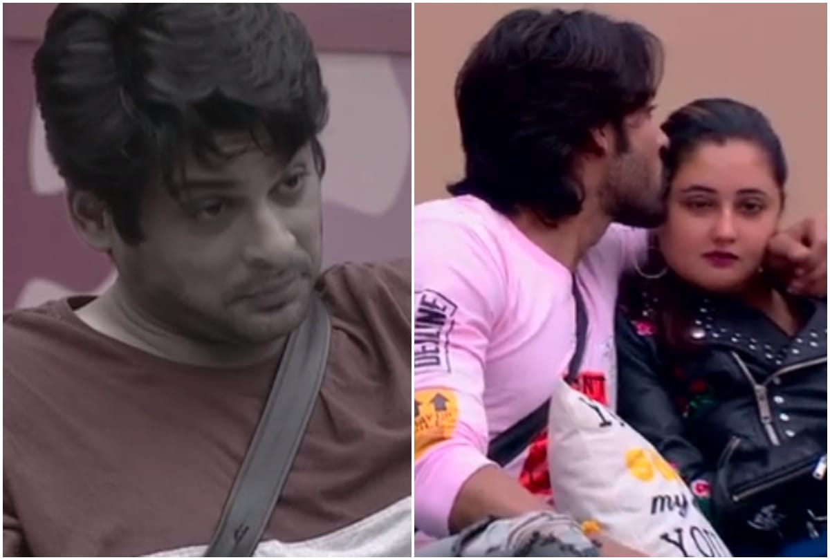 Bigg Boss 13 Arhaan Khan kiss Rashami Desai in front of Siddharth Shukla