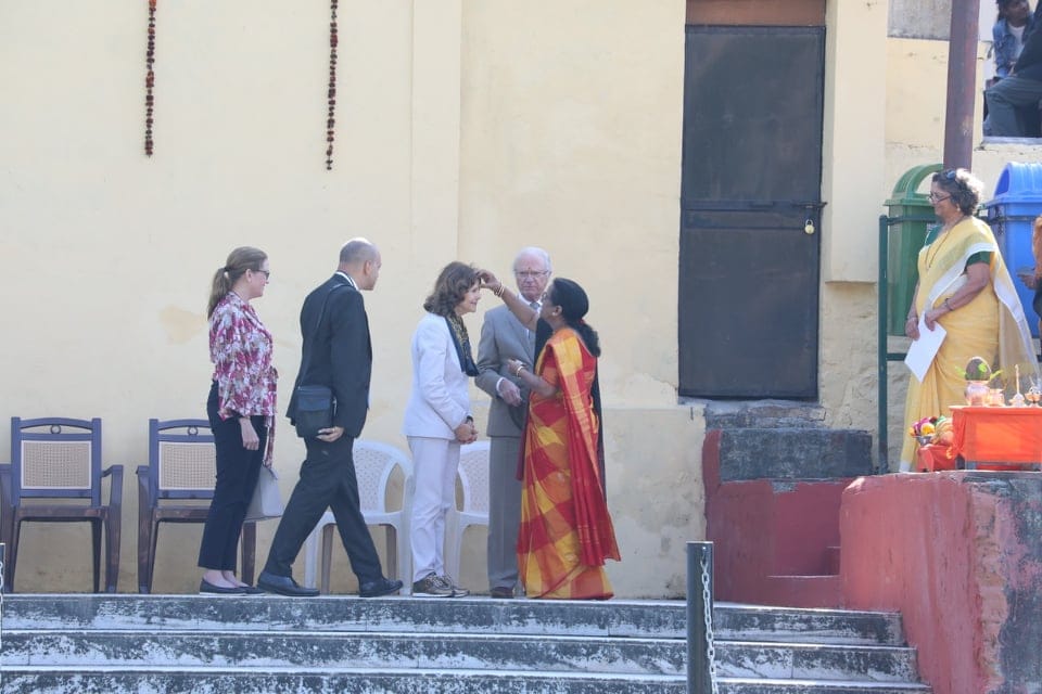Girl open swachh ganga reality in front of sweden royal Couple in rishikesh