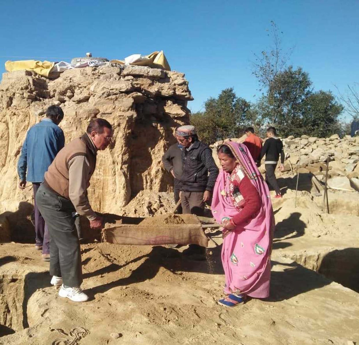 Temple's construction started