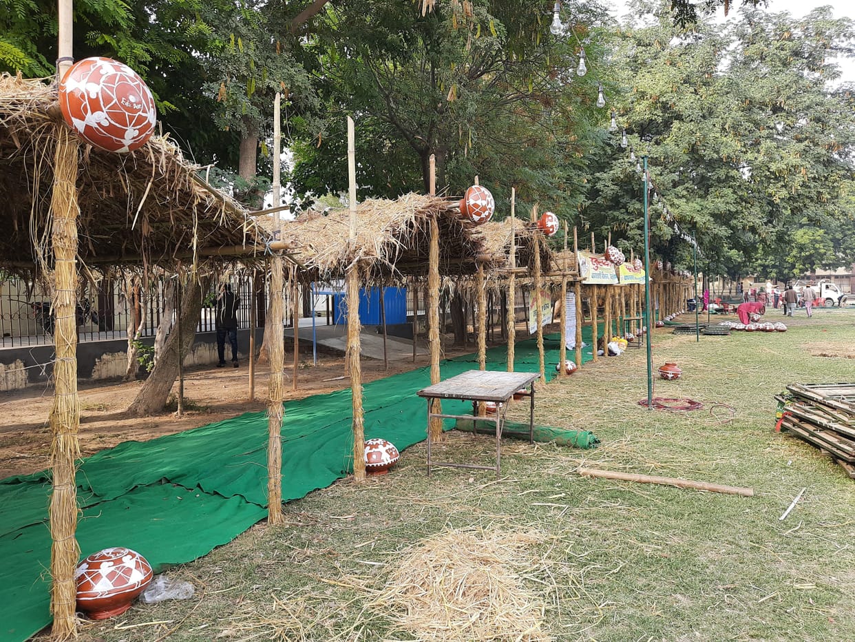 gita jayanti festival, preparation, stalls of parali, fatehabad