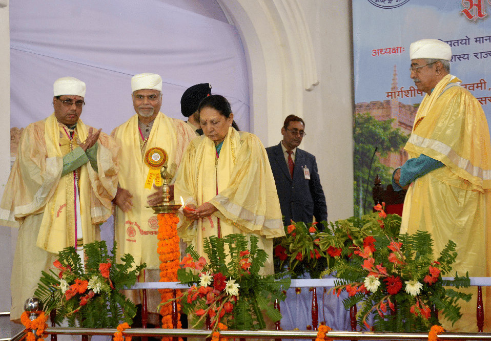 Sampoornanand Sanskrit University 37th convocation Anandi Ben Patel medals were awarded students