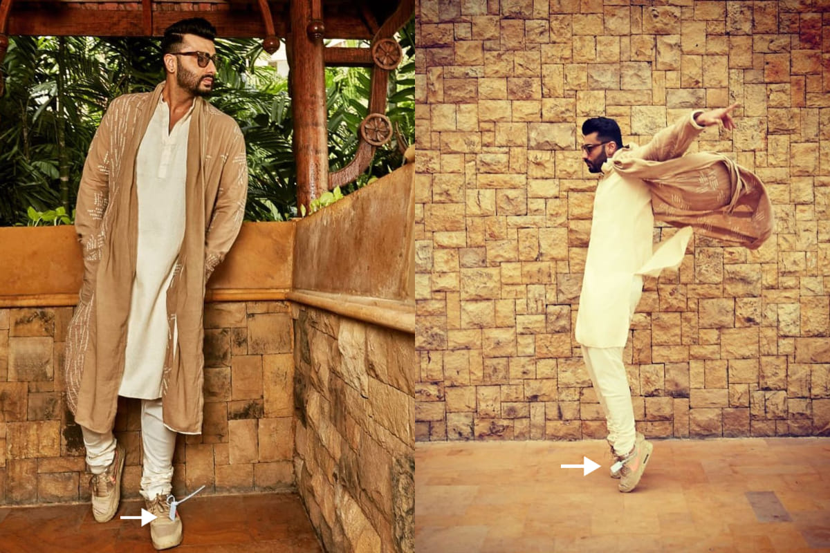 arjun kapoor forgets to remove price tag from shoes