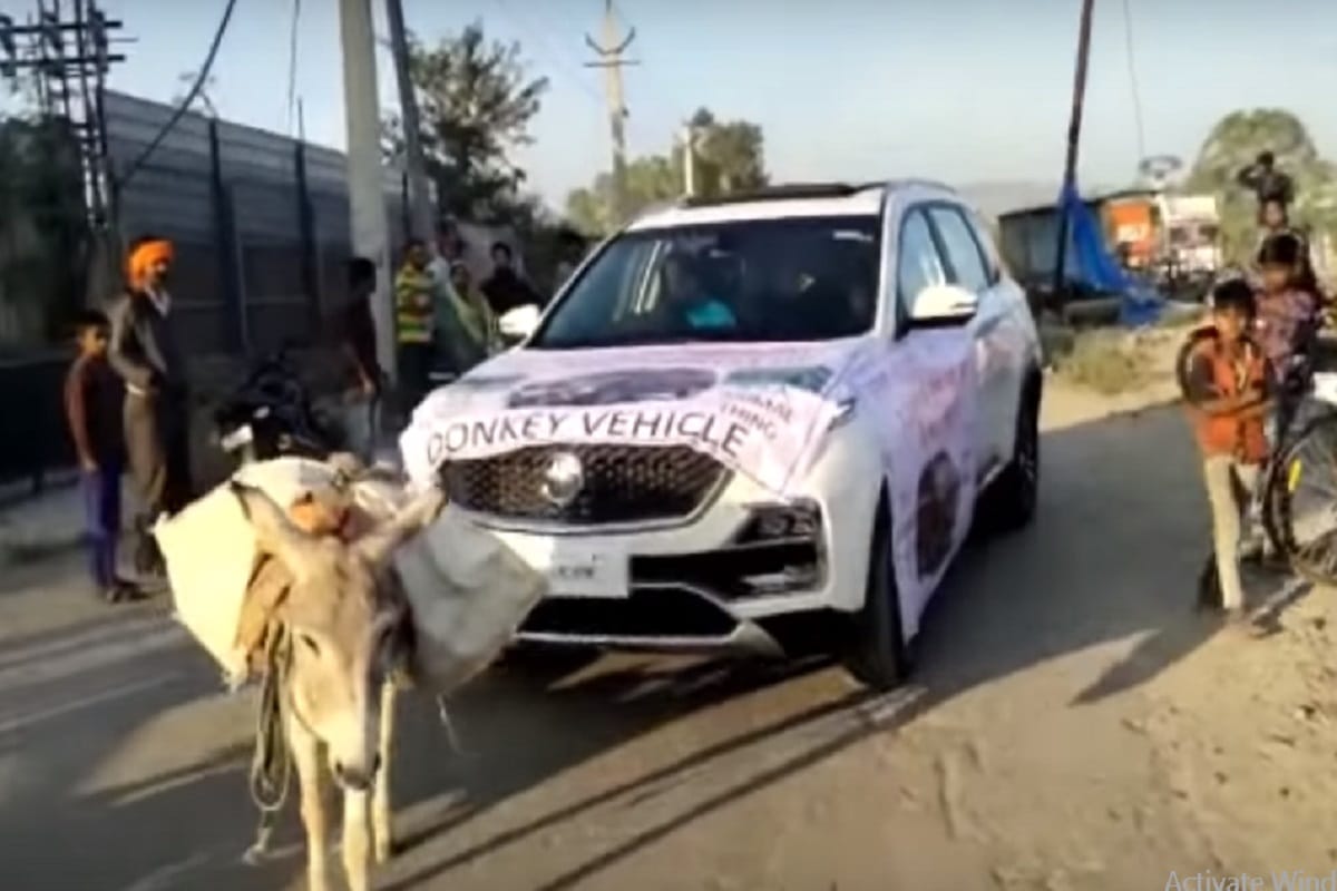 Donkey pulled MG Hector SUV, Mg motor india denied car customer allegations and complaints