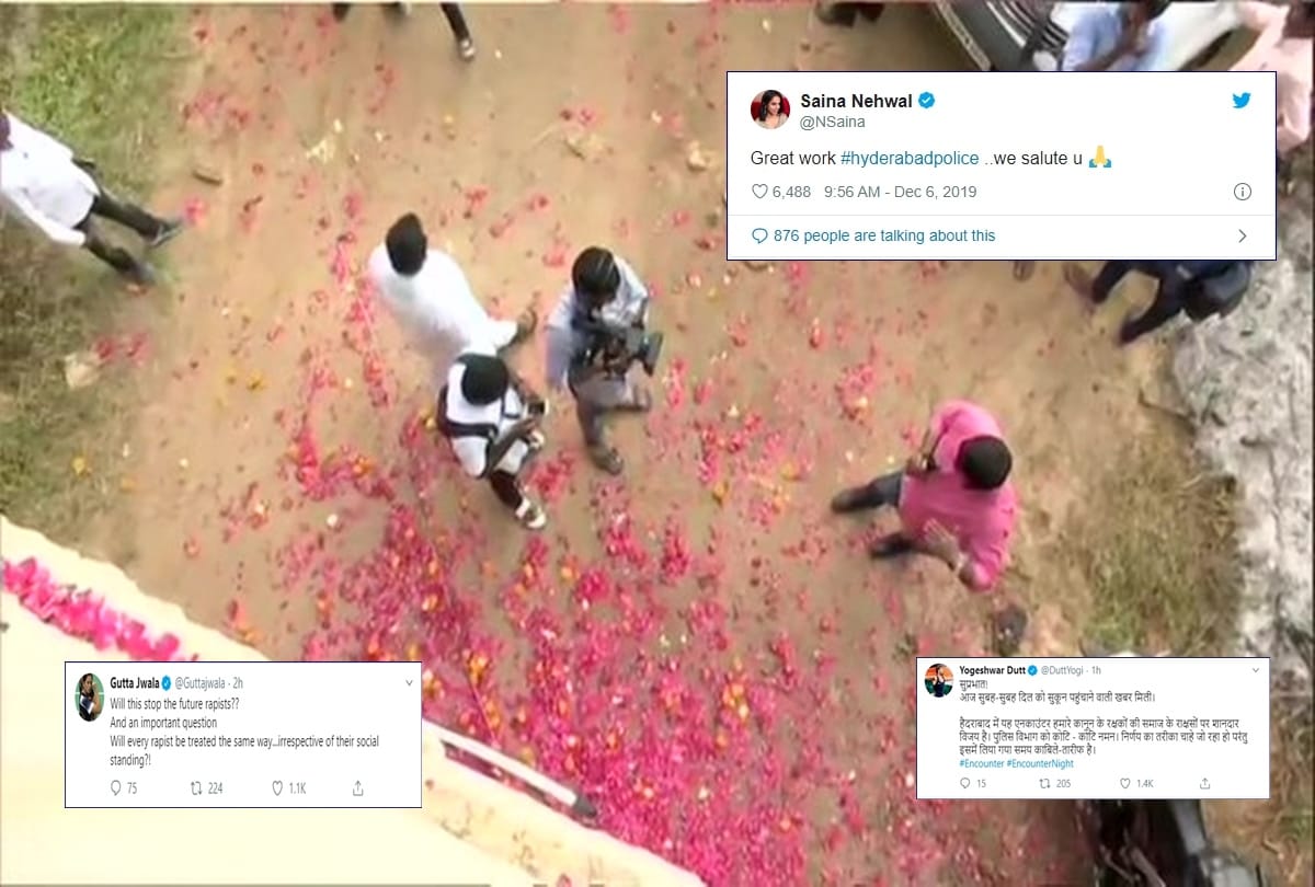 Hyderabad encounter case: sports fraternity celebrating cheering on social media