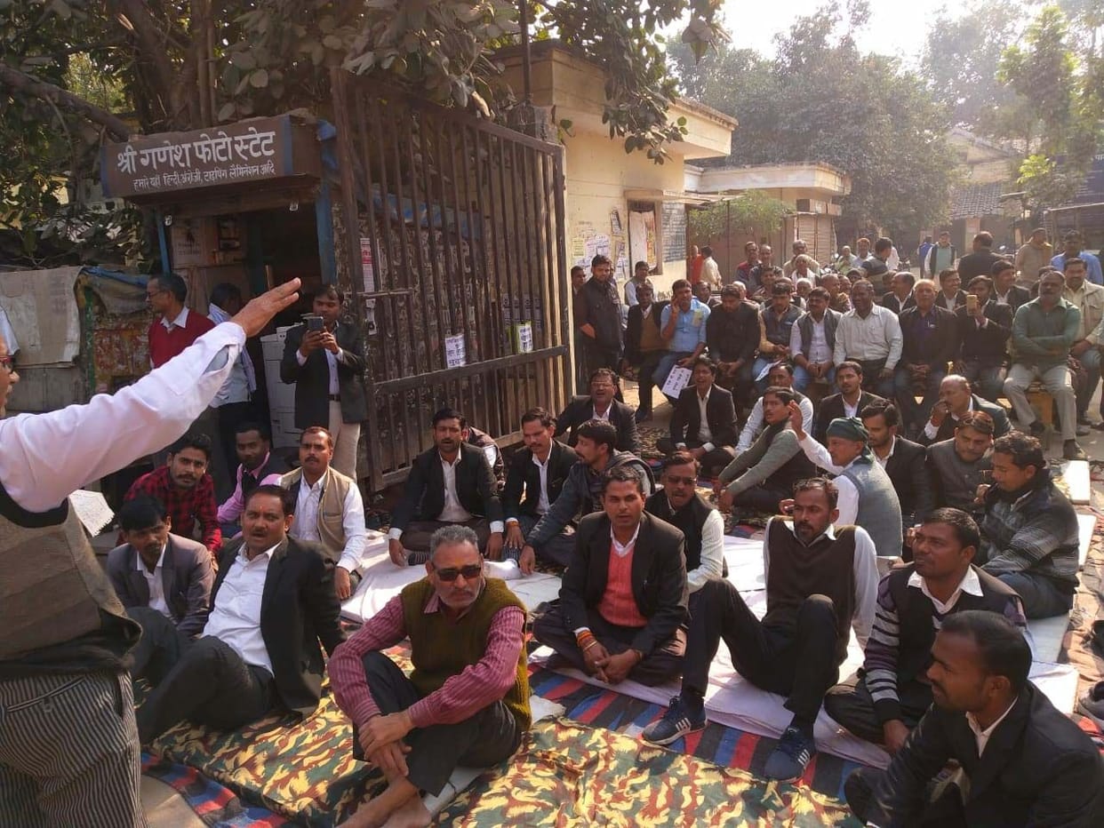 Advocate on protest, litigant upset