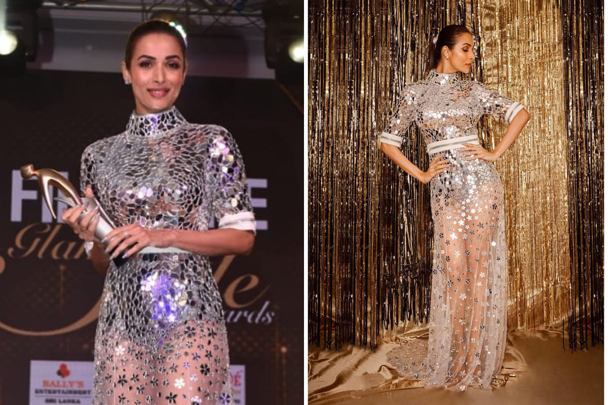 malaika arora looks stunning in transparent gown at filmfare glamour and style award