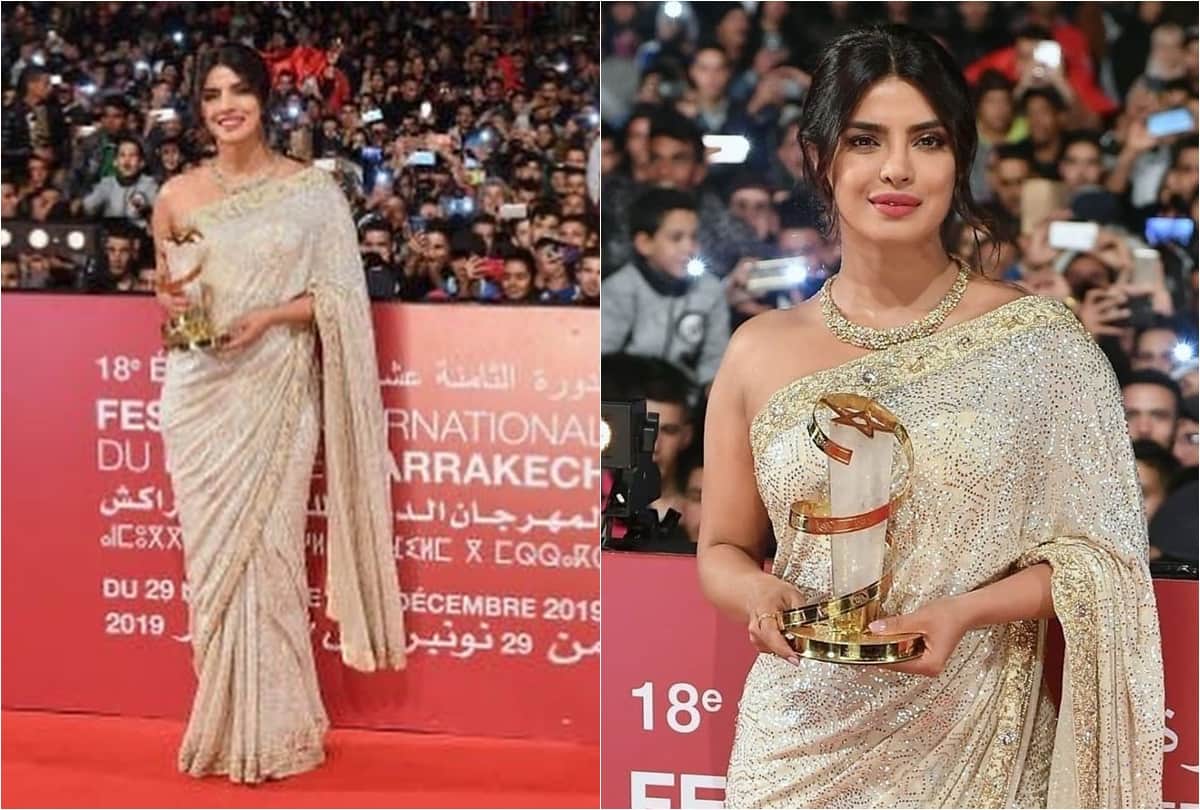 Bollywood Actress Priyanka Chopra honoured at the Marrakech Film Festival