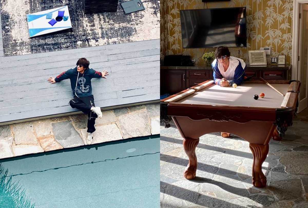 shah rukh khan share his Los Angeles villa photo
