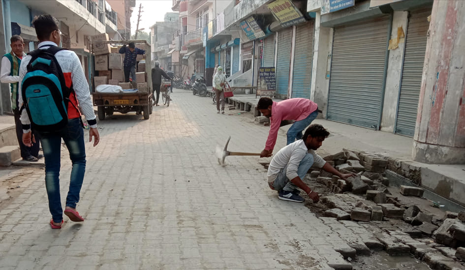 People were shocked by breaking the road, they said that the public wasted money