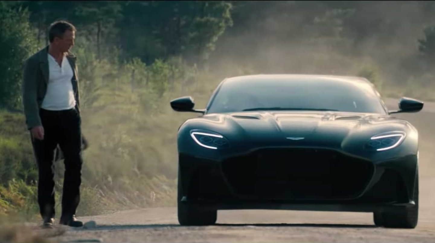 daniel craig James Bond 007 car collection in movie No Time To Die trailer