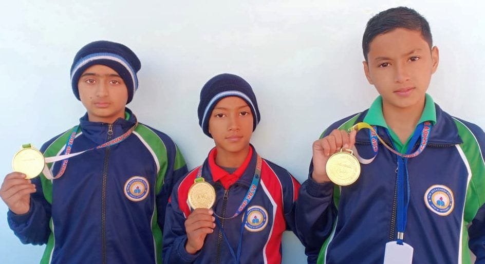 Aditya, Moral, Divyanshu of New Bearshiba won gold medals