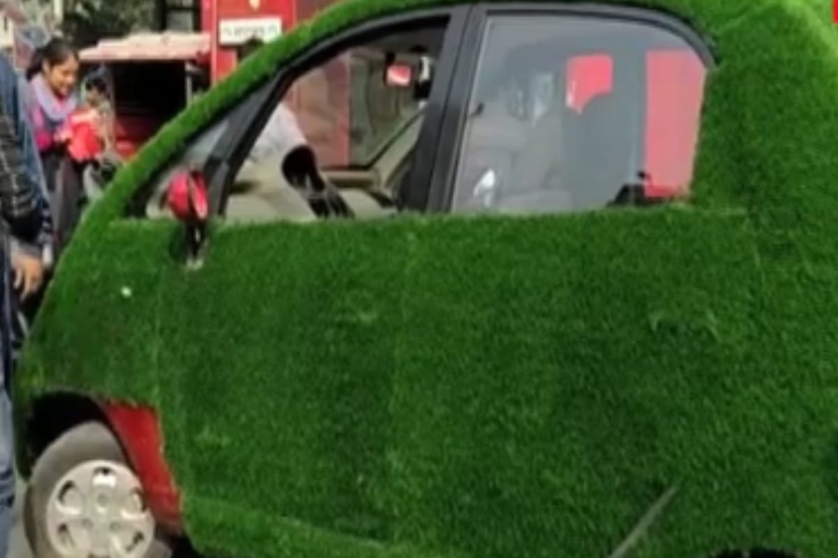 pollution, Ashok goyal from Meerut is giving message of saving environment with his green nano car